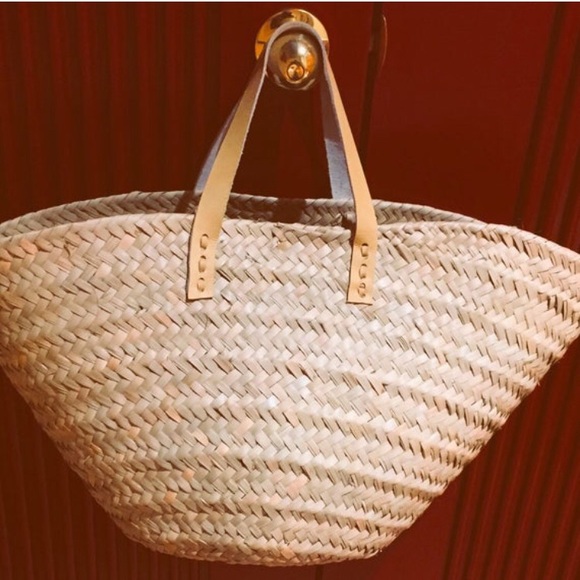 Straw Bag, Morocco Handwoven Basket, Beach Bag - Picture 3 of 3